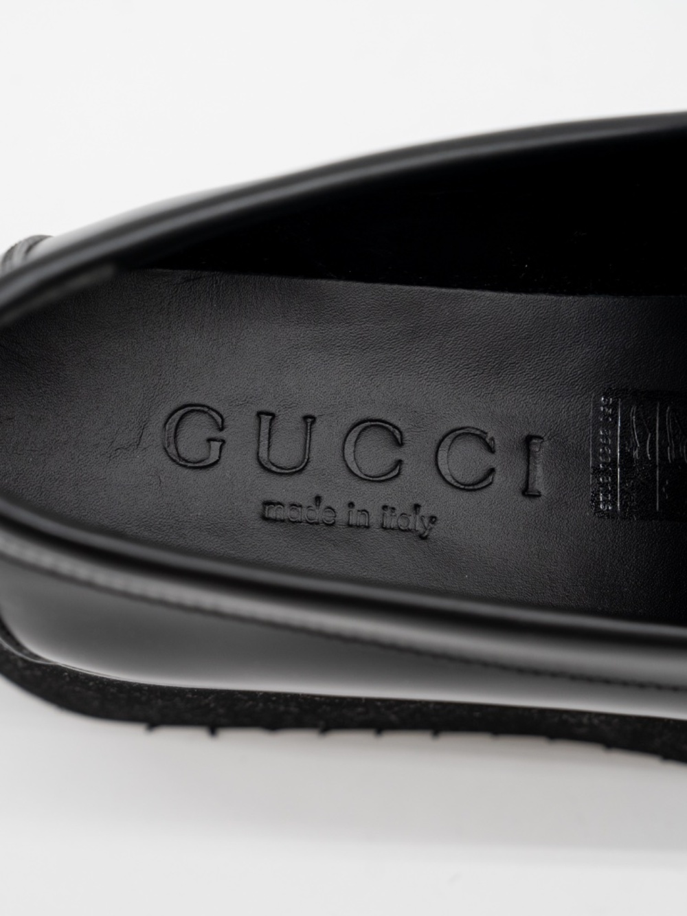 size 37.5G 7.5 US Gucci Black Leather GG Creeper Platform Loafers - Picture 7 of 10